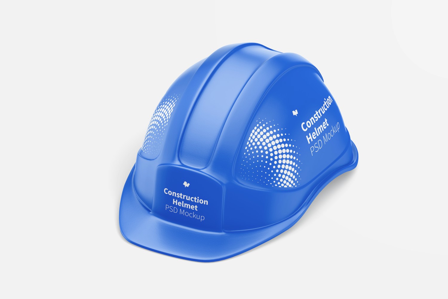 Construction Helmet Mockup, Isometric Left View Construction Helmet Mockup, Isometric Left View