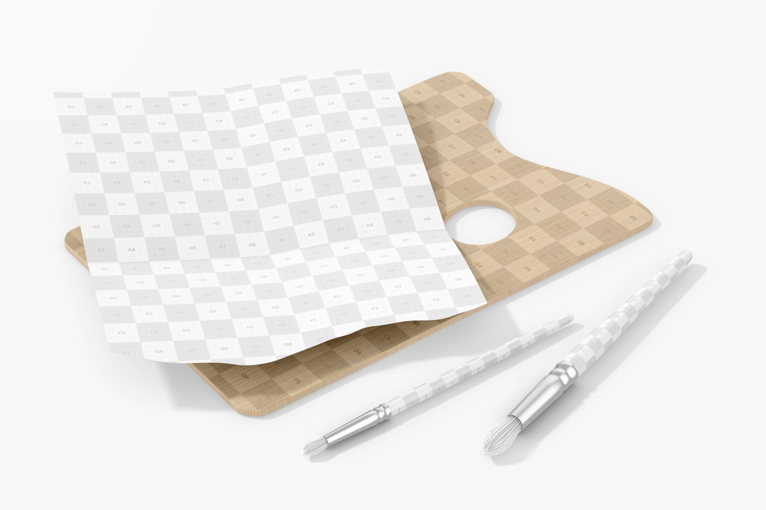 Folded Torn Paper Sheet Mockup, on Surface