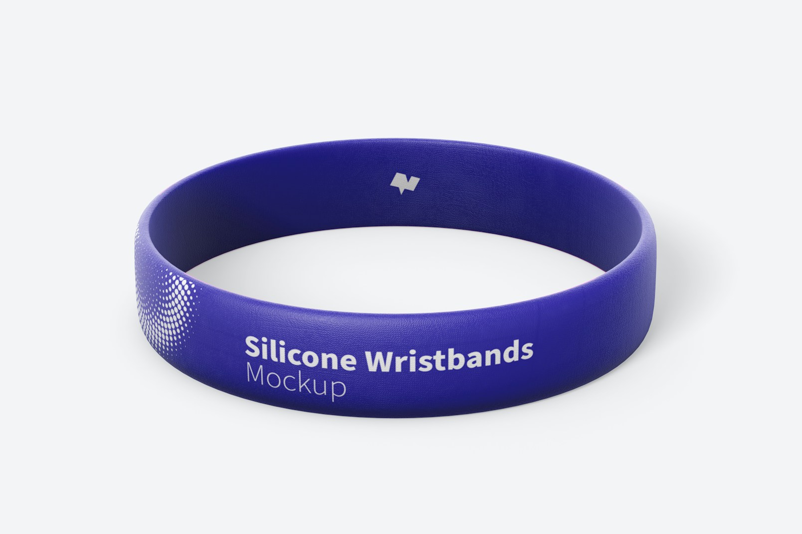 Silicone Wristband Mockup, Single Front View