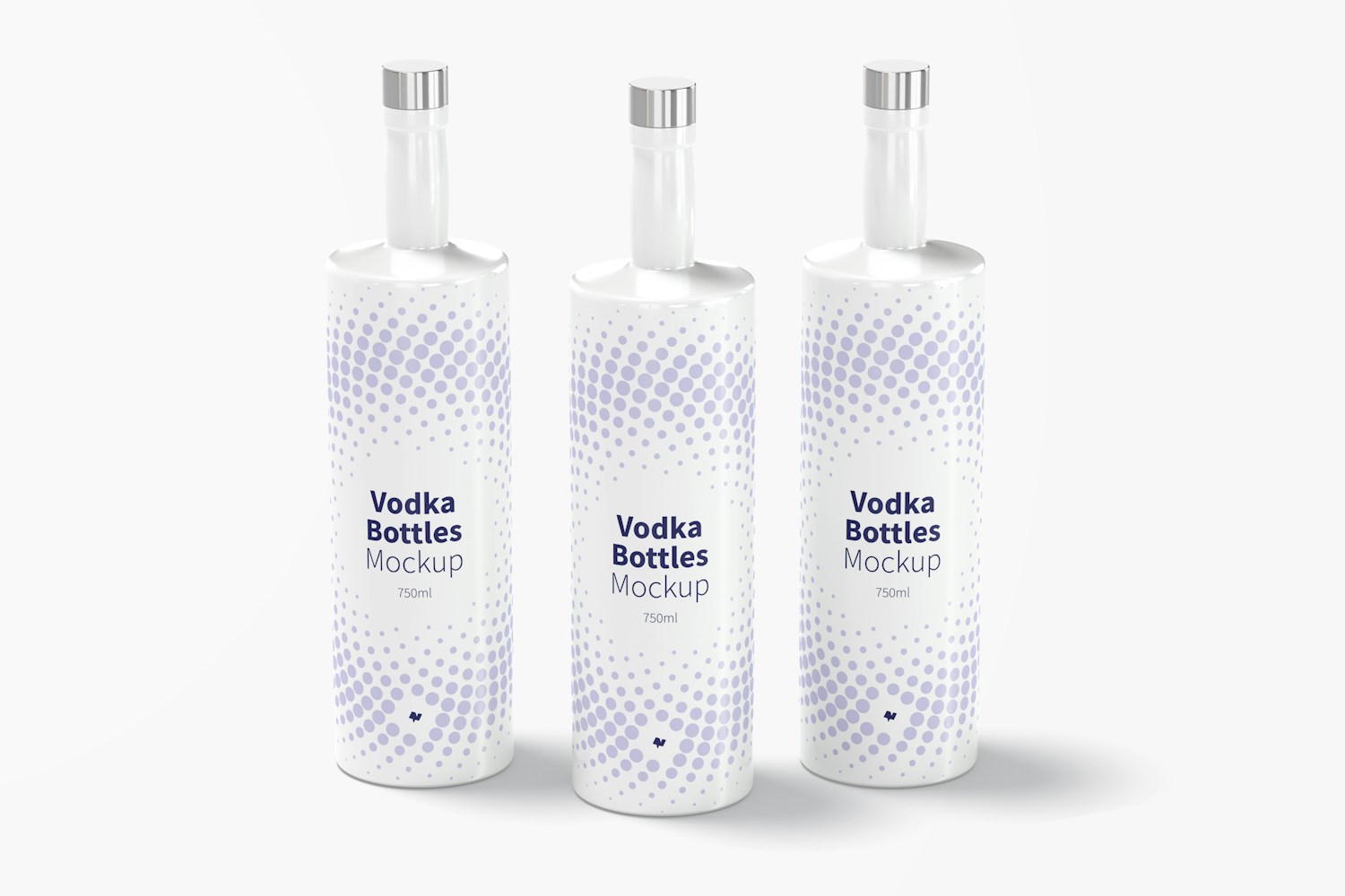Vodka Bottles Set Mockup