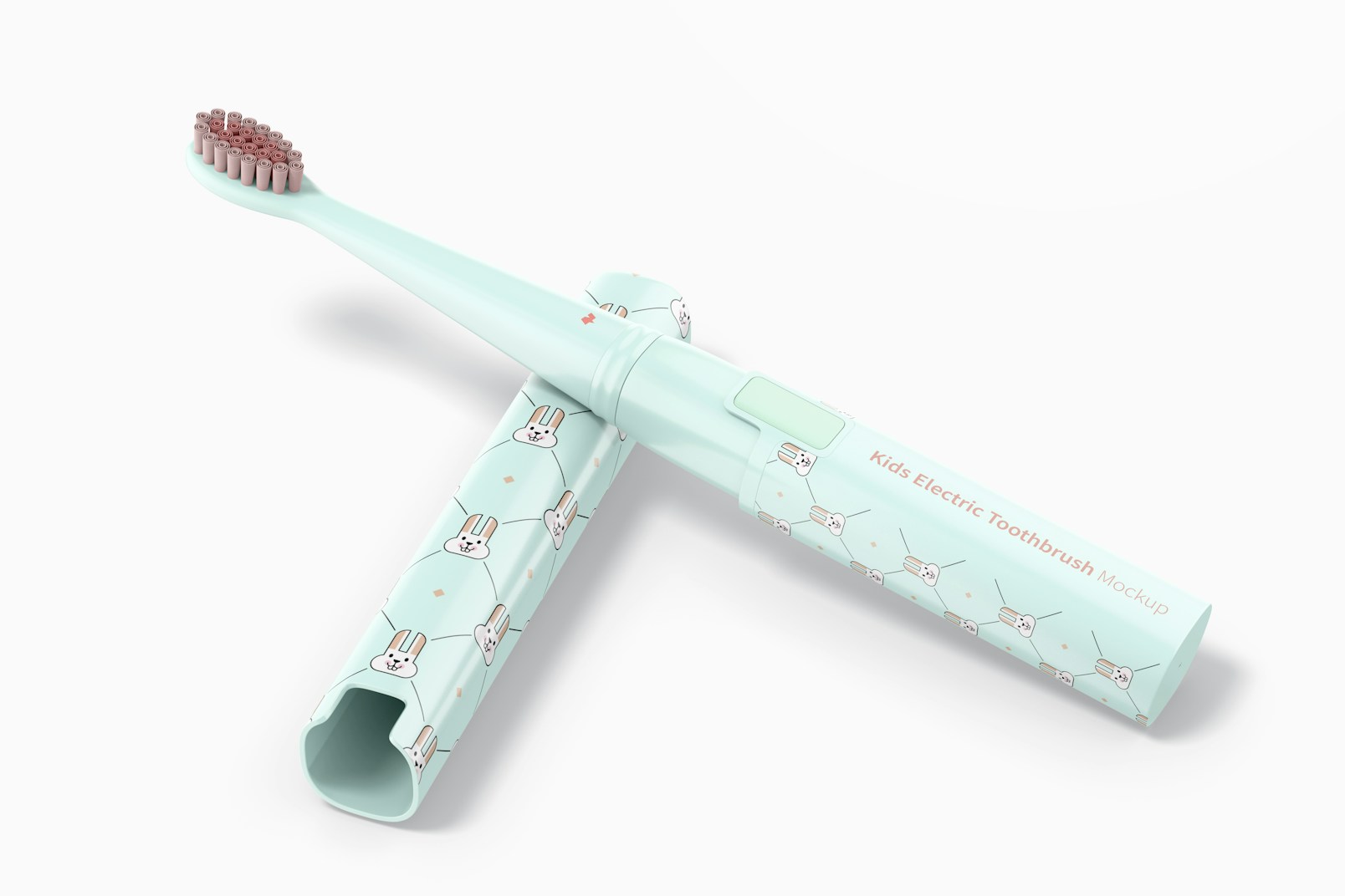 Kids Electric Toothbrush Mockup, Perspective