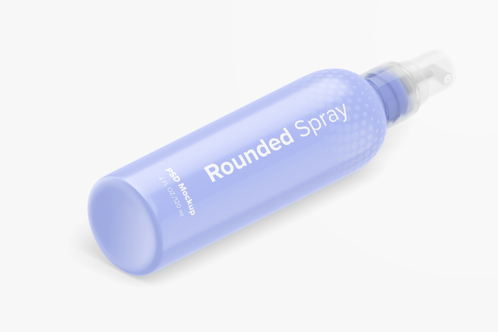 Maqueta de Spray Redondeado de 4 oz, Vista Derecha Isométrica