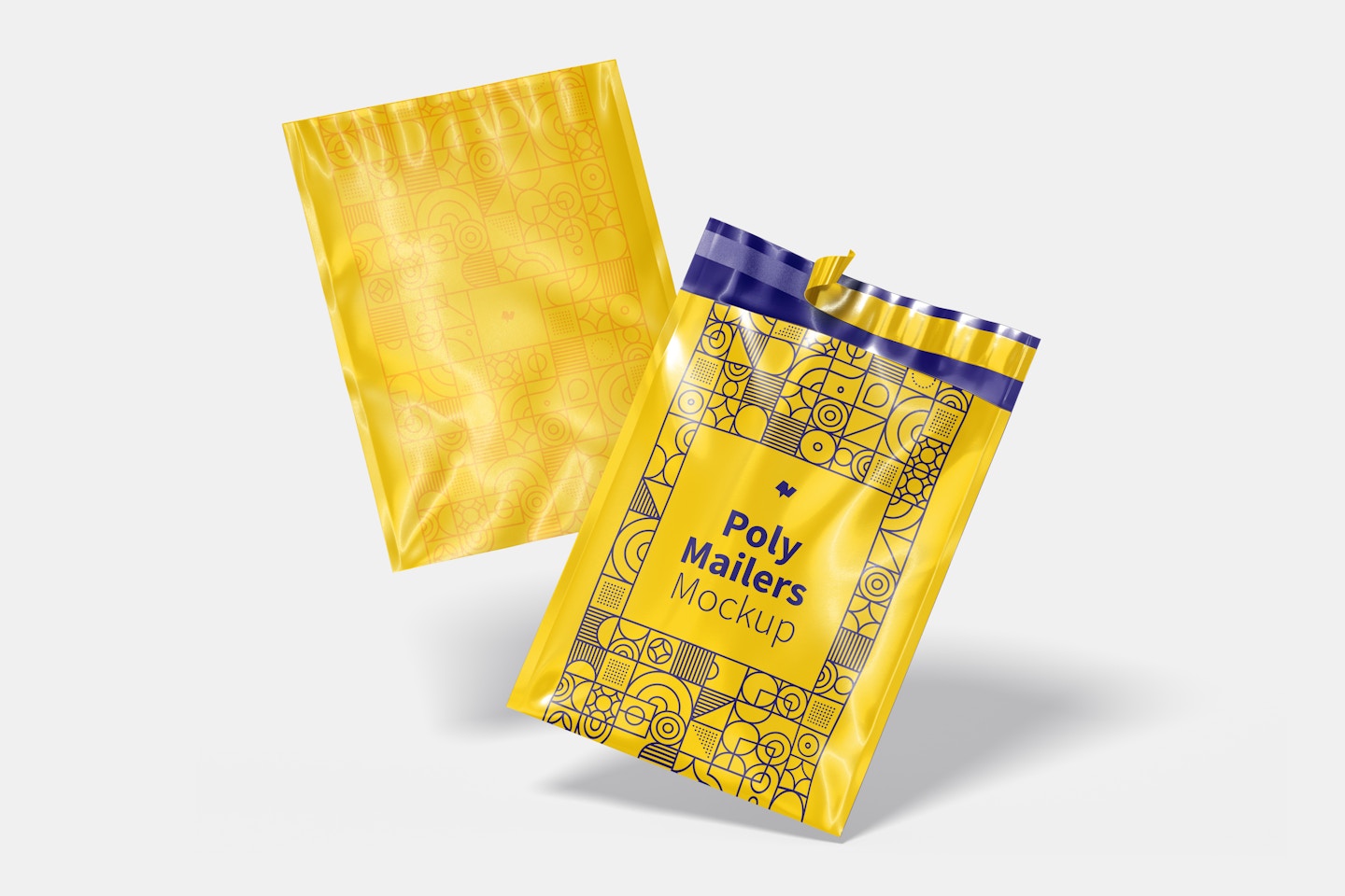 Poly Mailers Mockup, Falling