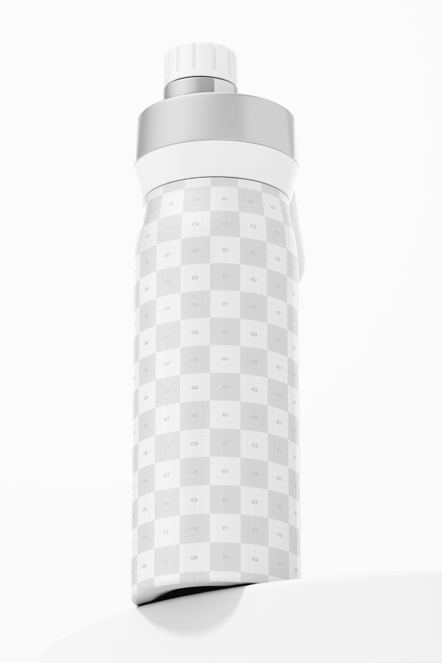 Large Water Bottle with Lid Mockup, on Podium