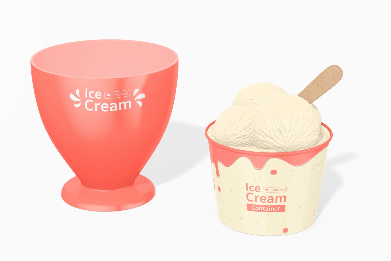 Small Ice Cream Cup Mockup