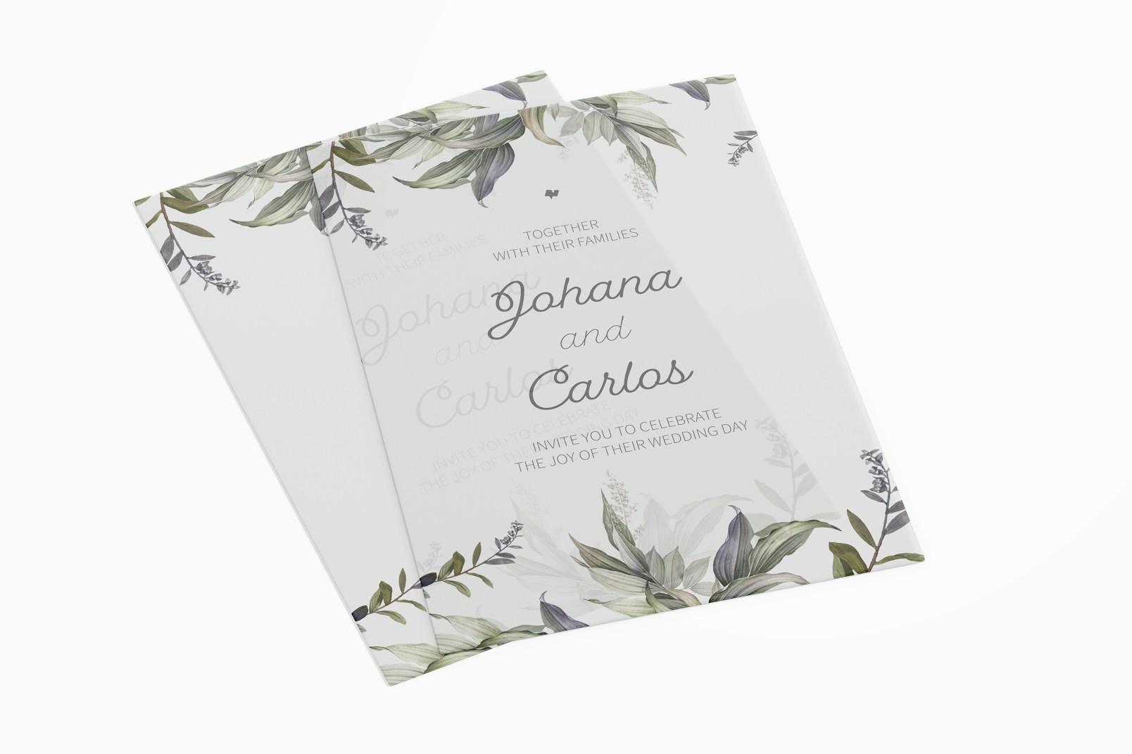 Frosted Acrylic Invitation Cards Mockup