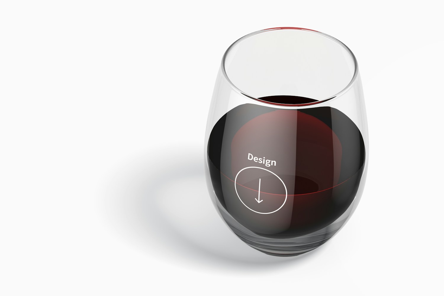 15 oz Glass Wine Cup Mockup