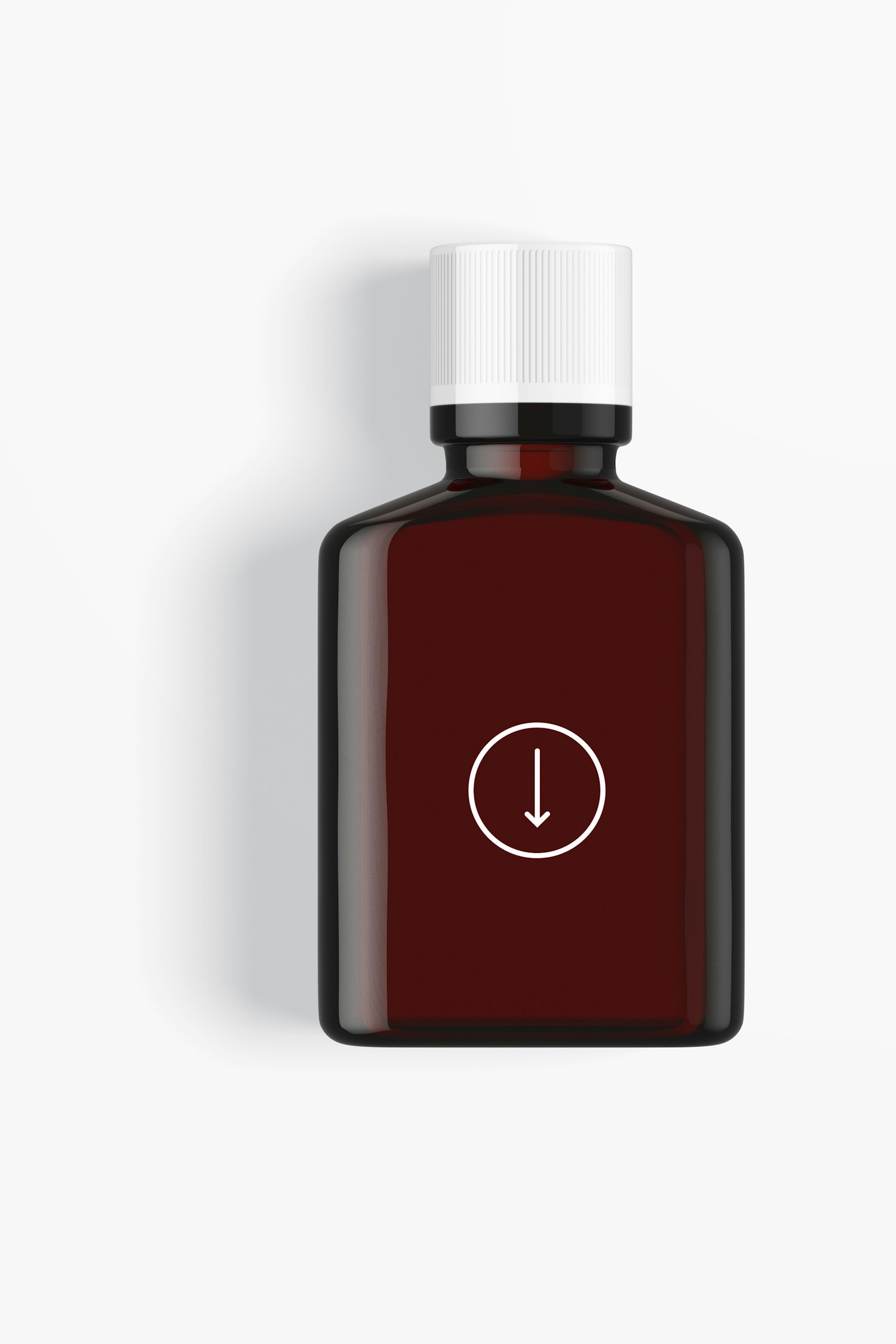 Portable Mouthwash Mockup, Top View Portable Mouthwash Mockup, Top View