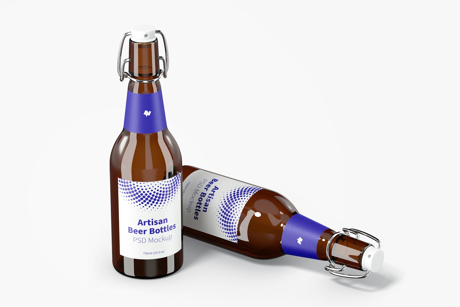 Maqueta de Botellas de Cerveza Artesanal