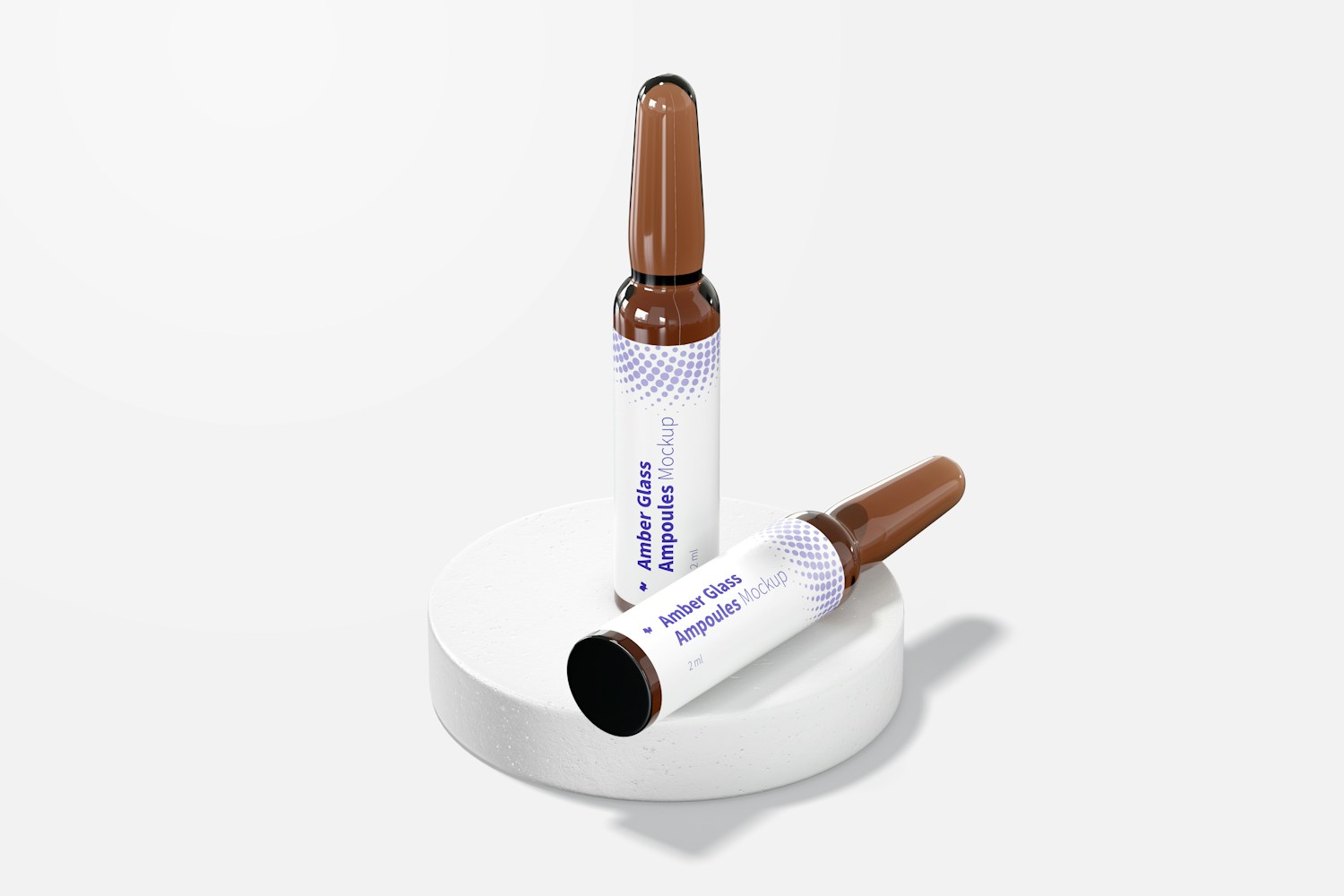 2 ml Amber Glass Ampoules Mockup 2 ml Amber Glass Ampoules Mockup