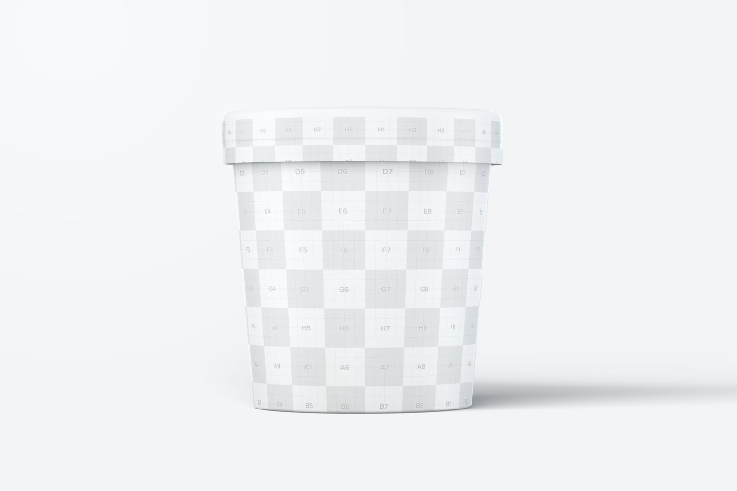 500ml Ice Cream Paper Tub Mockup, Front View