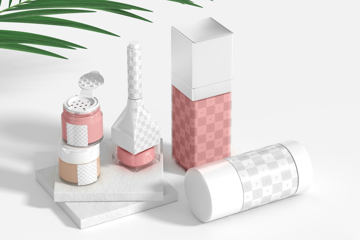 Makeup Jars Scene Mockup 02 Makeup Jars Scene Mockup 02