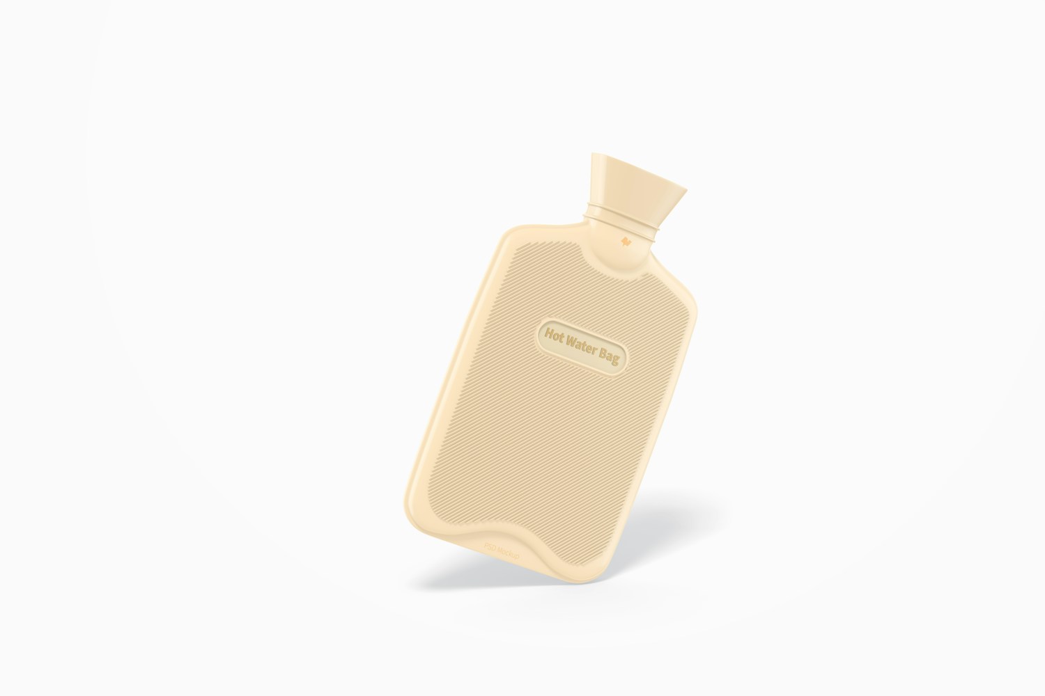Hot Water Bag Mockup, Leaned Hot Water Bag Mockup, Leaned
