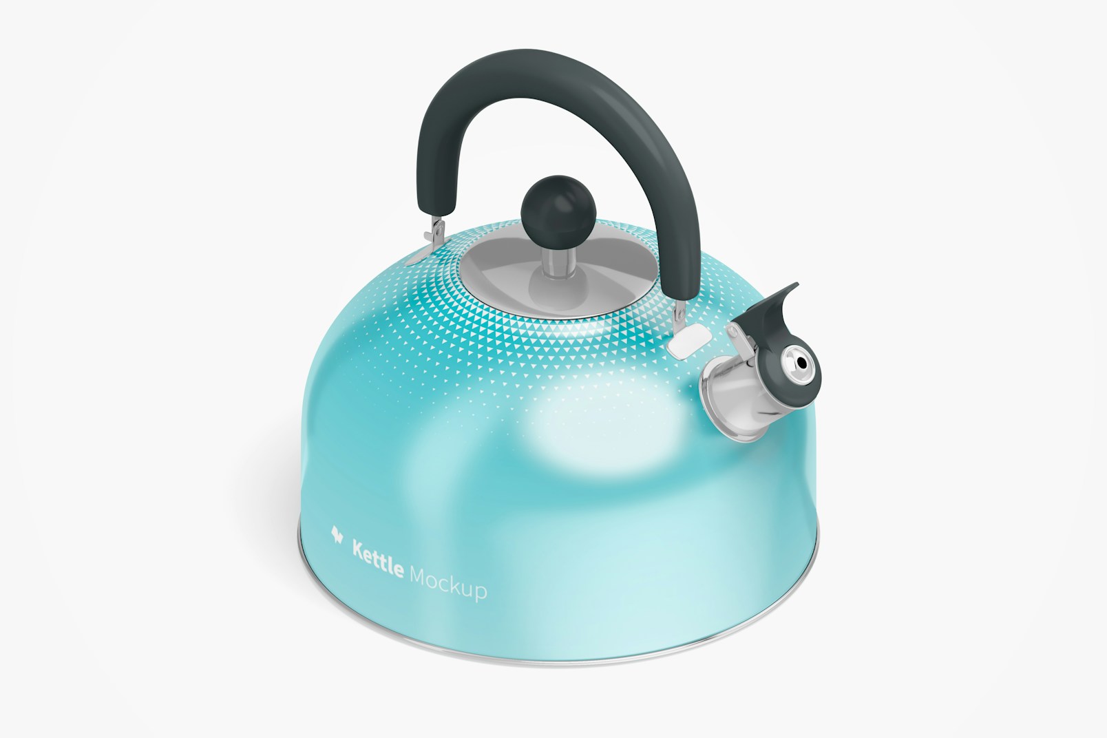 Kettle Mockup, Isometric Right View