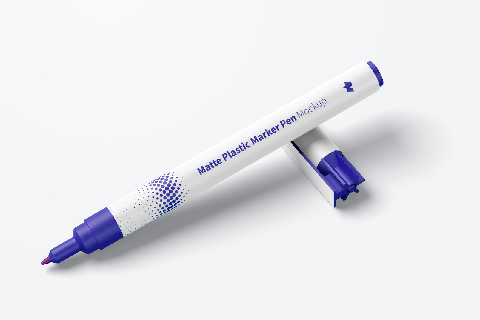 Matte Plastic Marker Pen Mockup, Opened