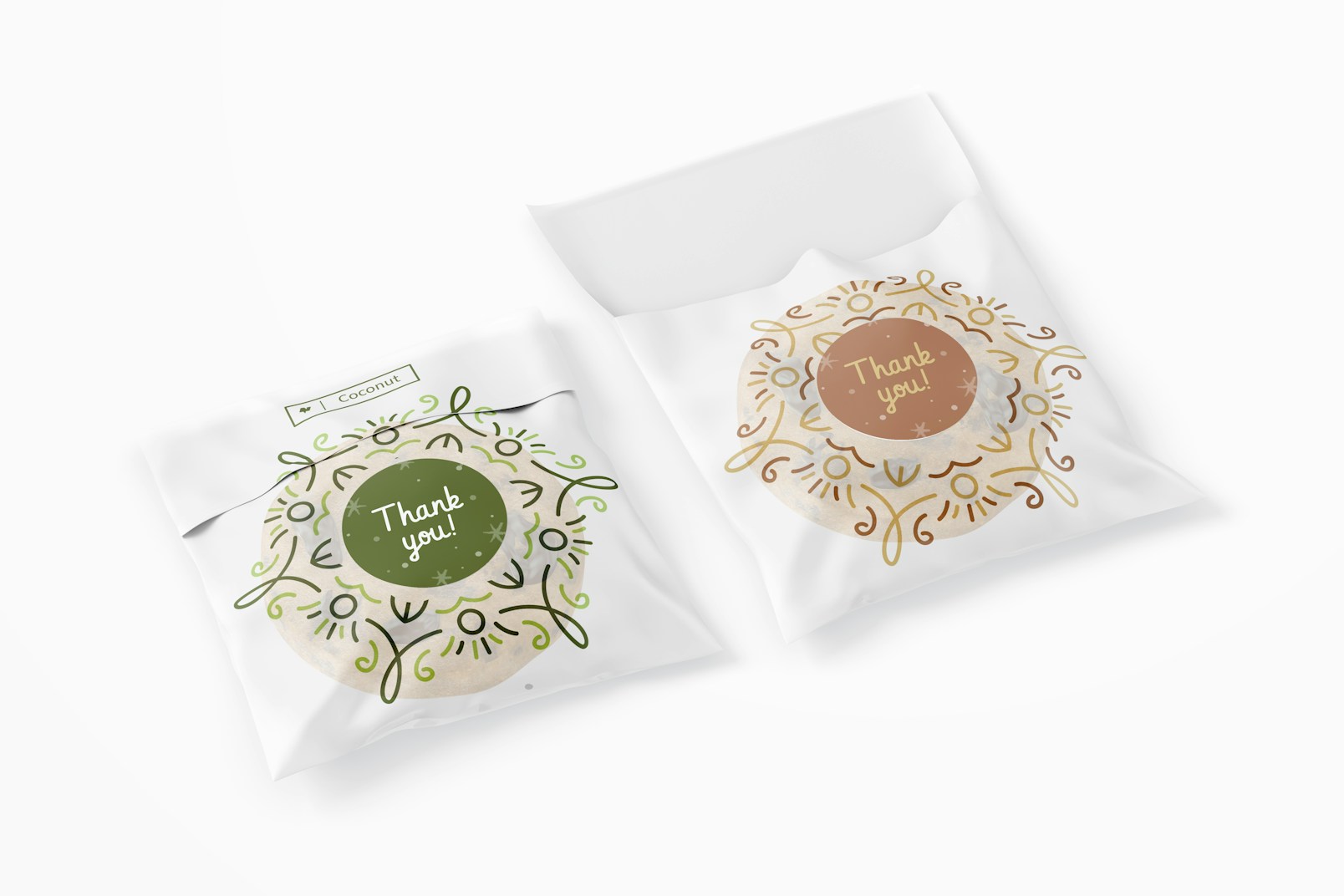 Cellophane Cookie Bags Mockup