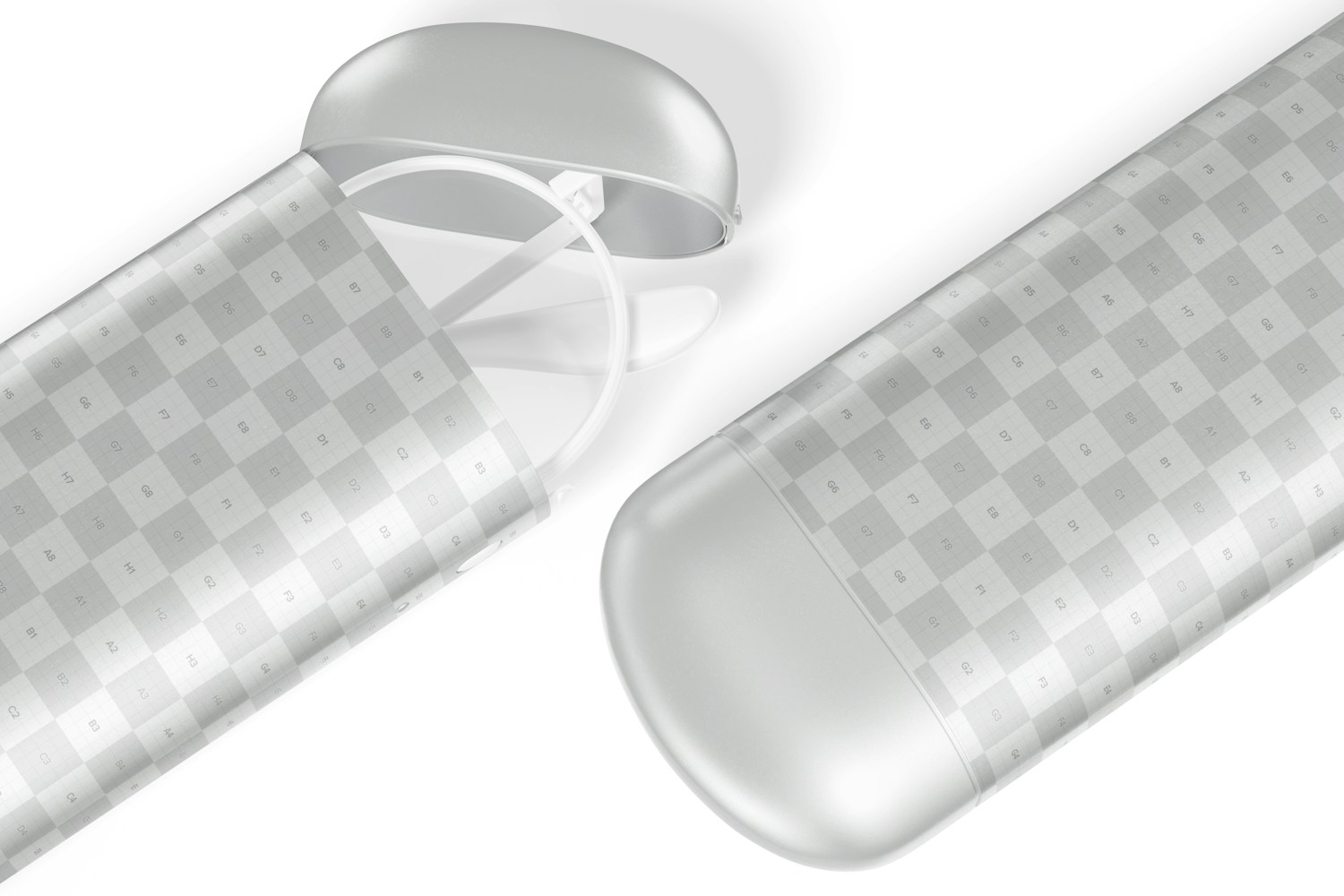 Stainless Steel Glasses Case Mockup, Close Up