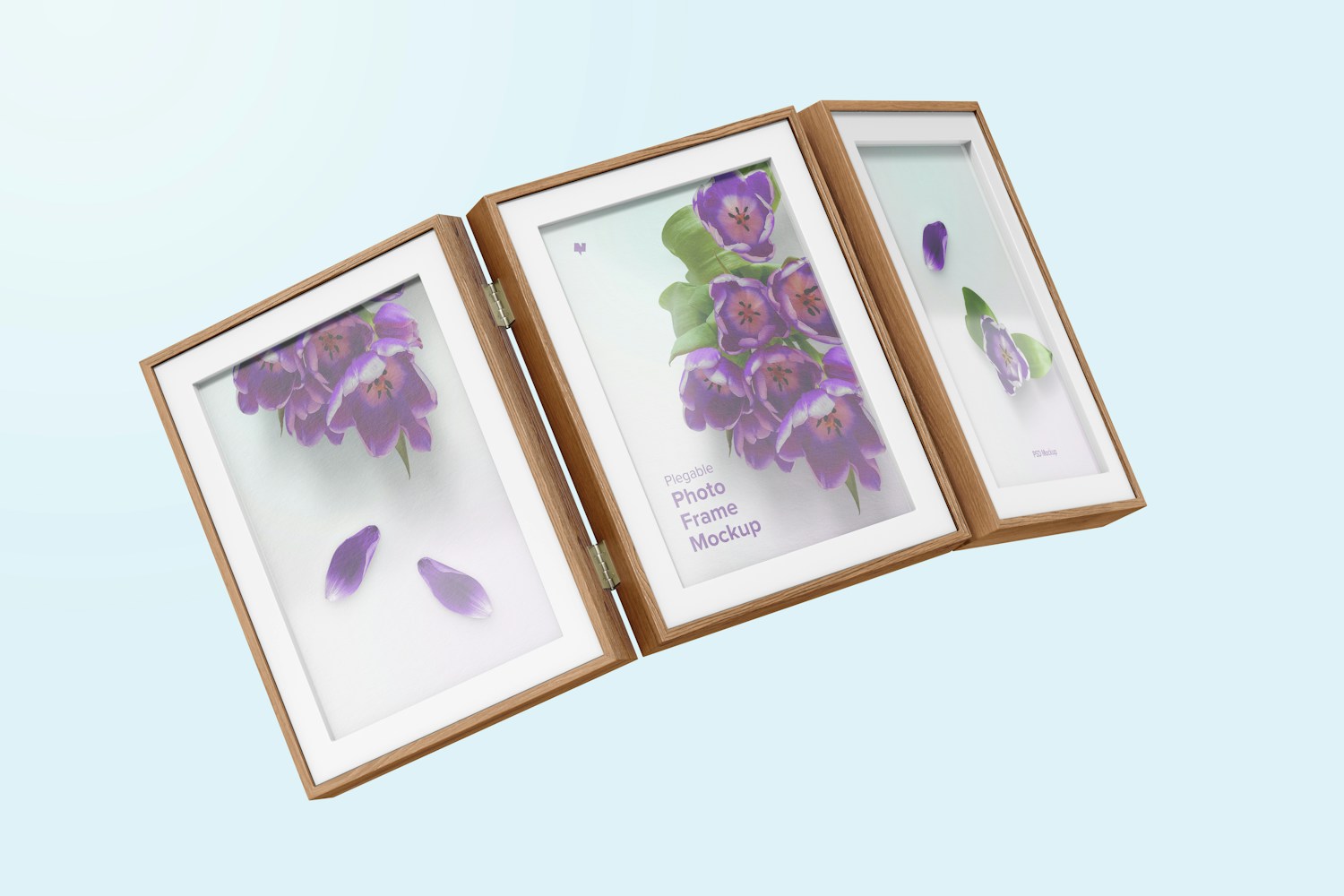 Plegable Photo Frame Mockup, Floating Plegable Photo Frame Mockup, Floating