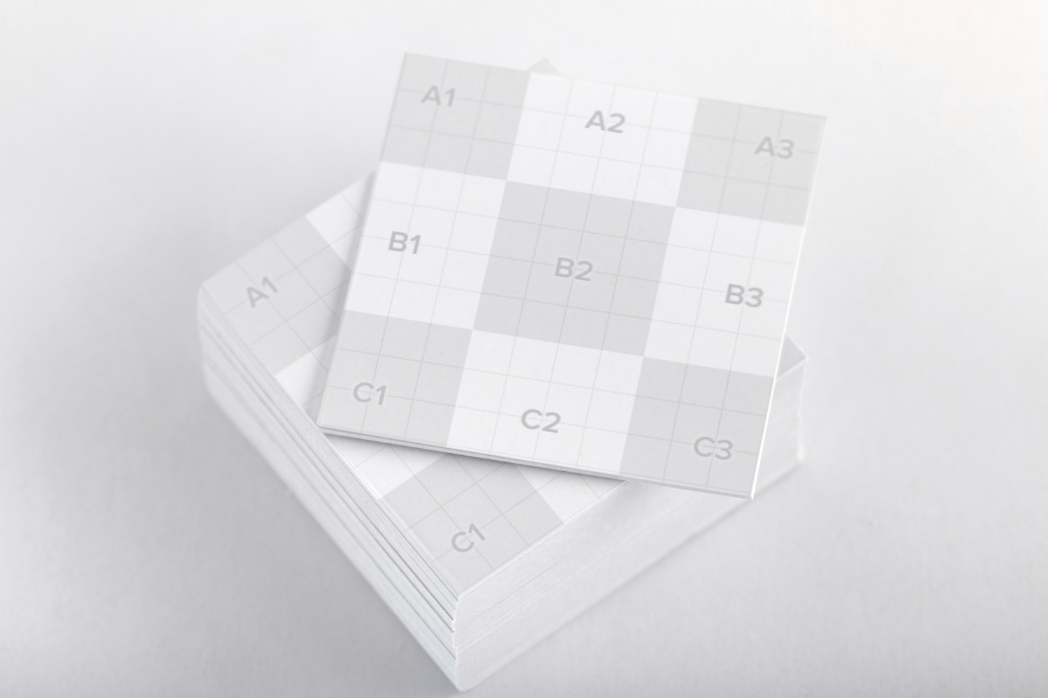 Square Business Cards Mockup 01