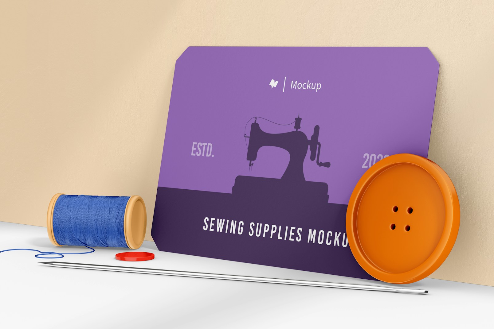 Sewing and Stationery Mockup, Perspective