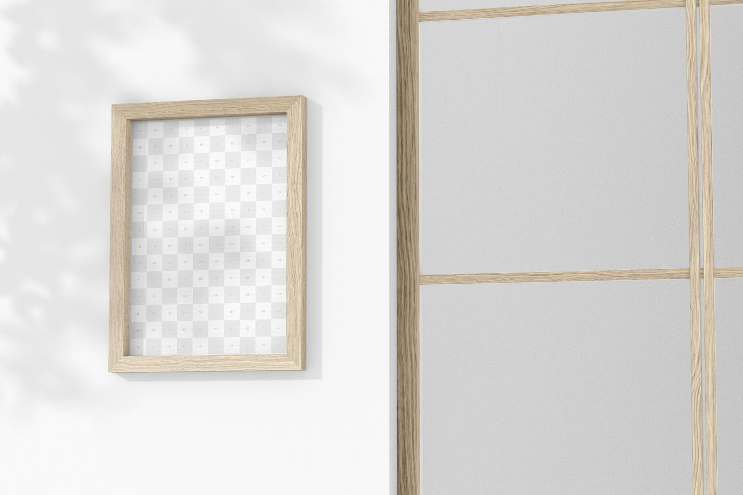 A4 Nordic Frame Mockup, Side View