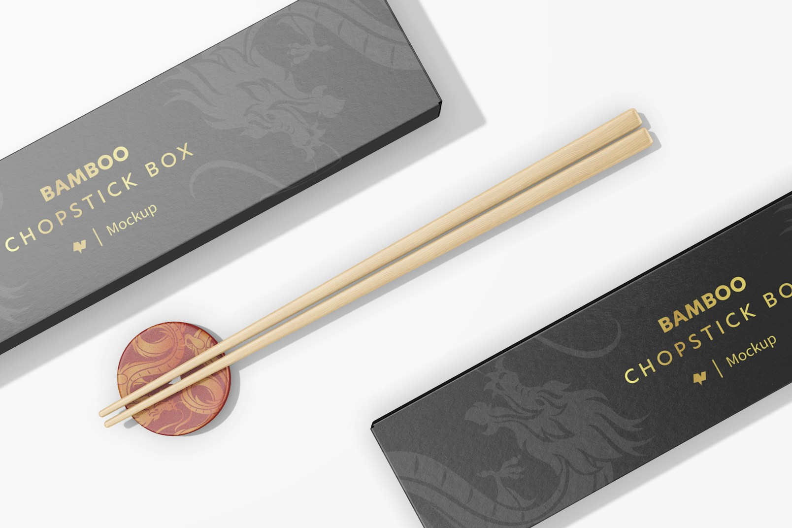 Bamboo Chopstick Boxes Mockup