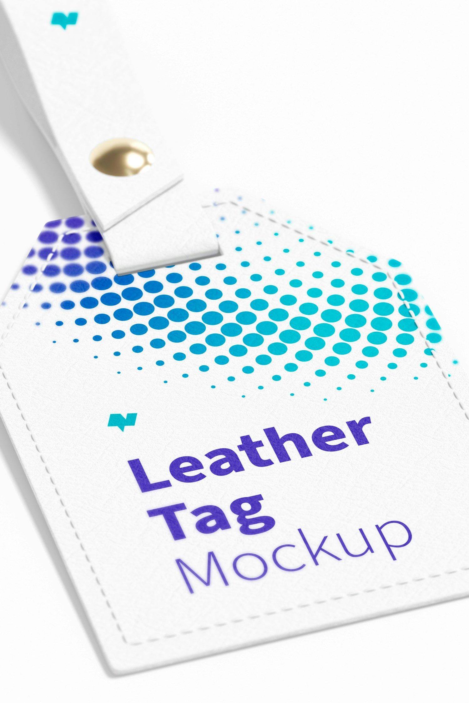 Leather Tags Mockup, Close Up Leather Tags Mockup, Close Up
