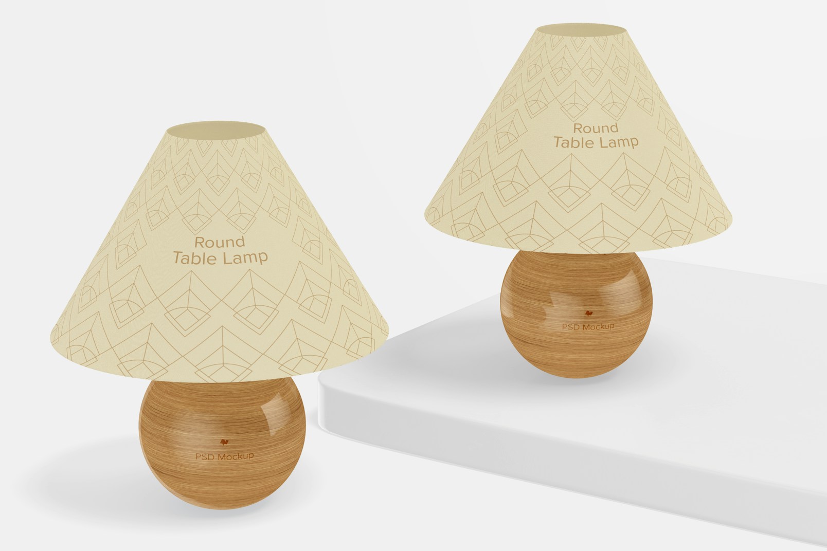 Round Table Lamps Mockup
