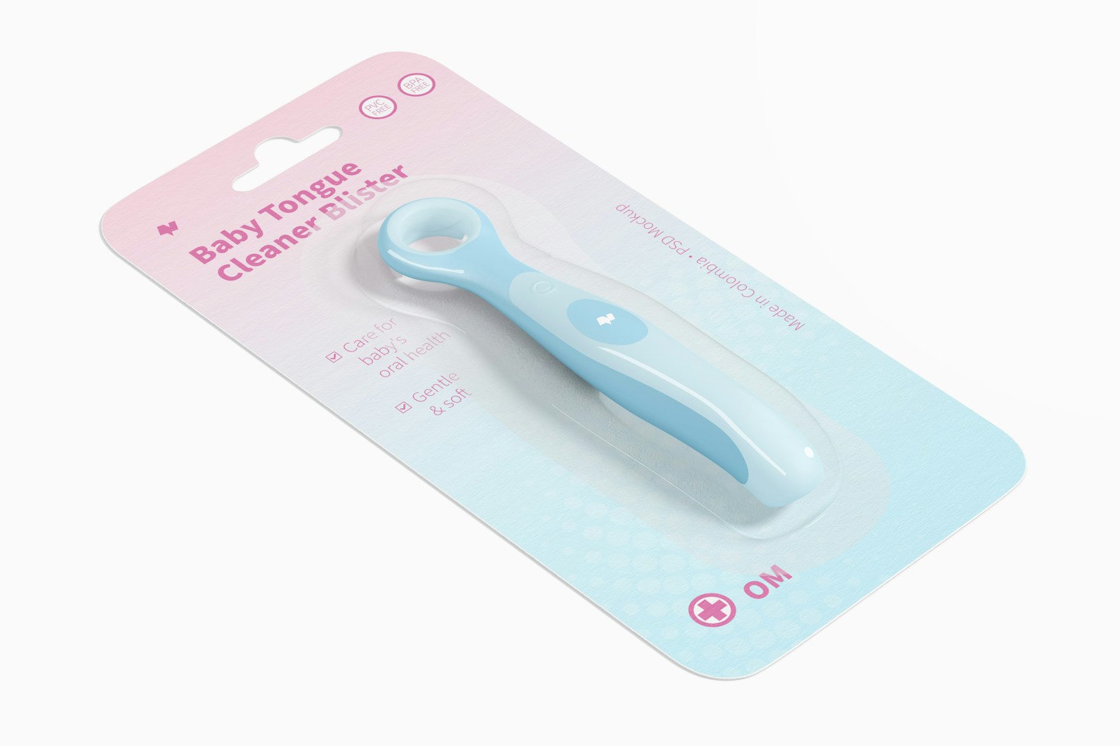 Baby Tongue Cleaner Blister Mockup
