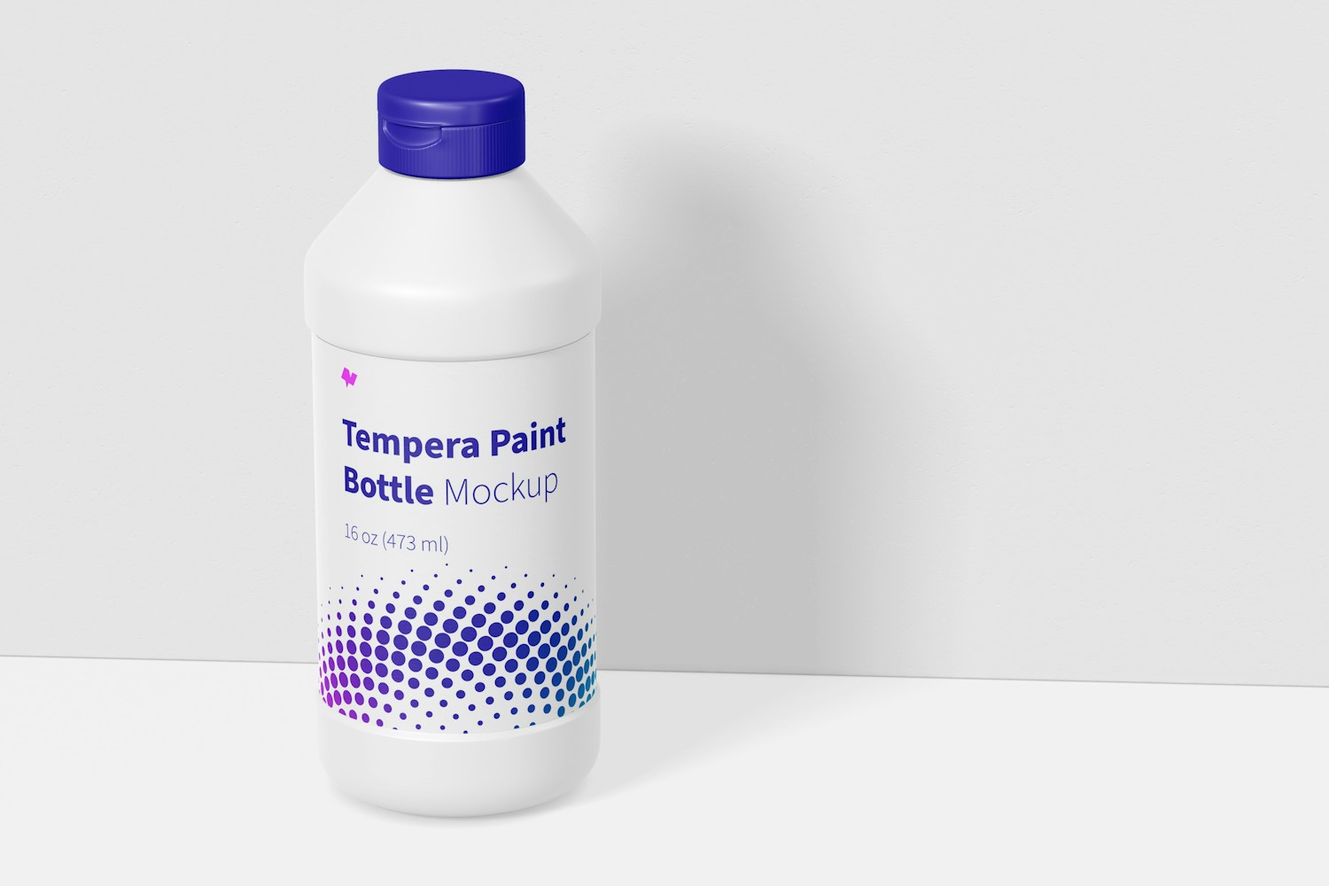 16 oz Tempera Paint Bottle Mockup