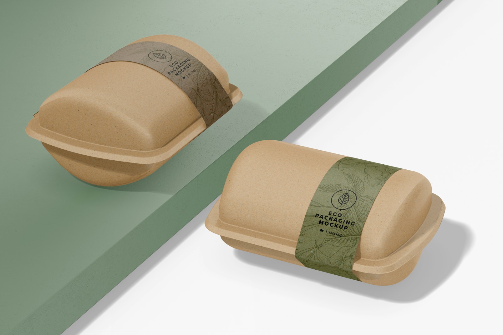 Small Biodegradable Food Packaging Mockup, Right View