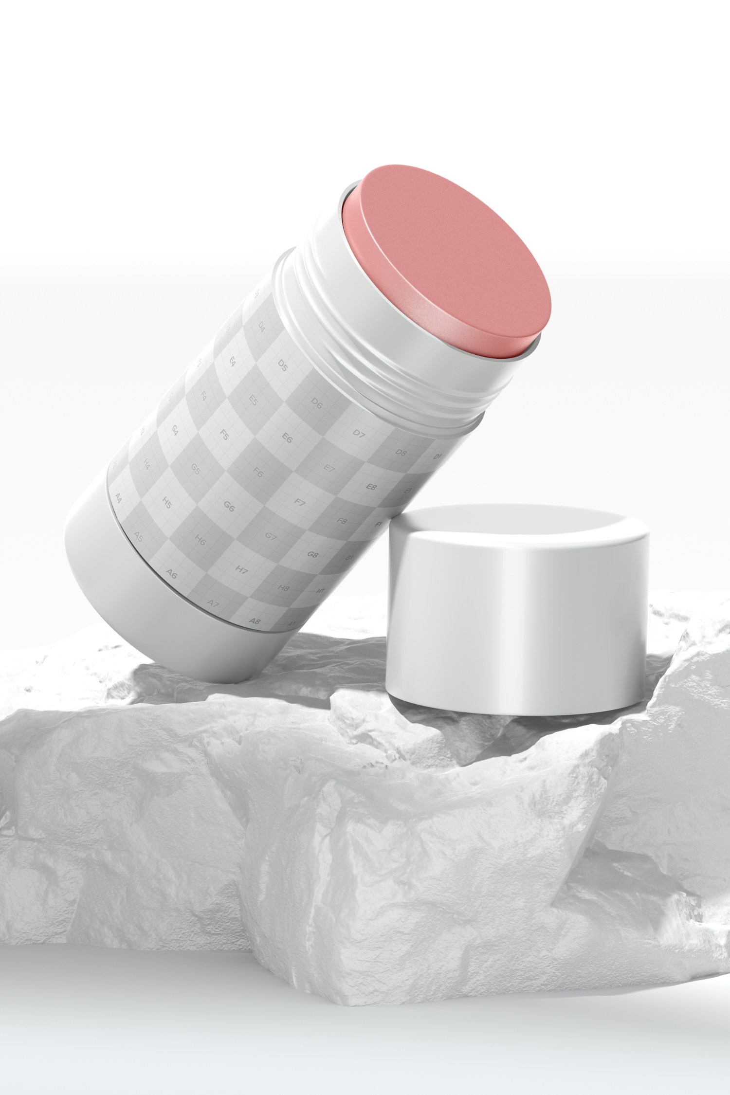 Stick Blush Mockup, Opened Stick Blush Mockup, Opened