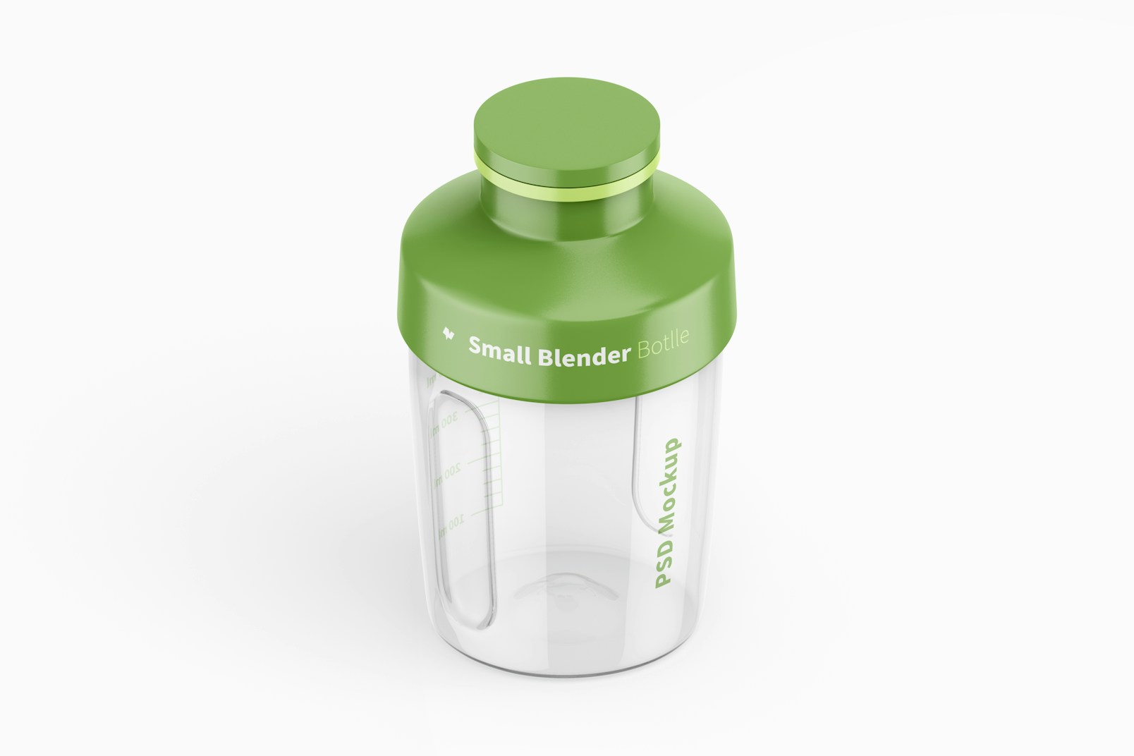 Small Blender Bottle Mockup, Isometric View