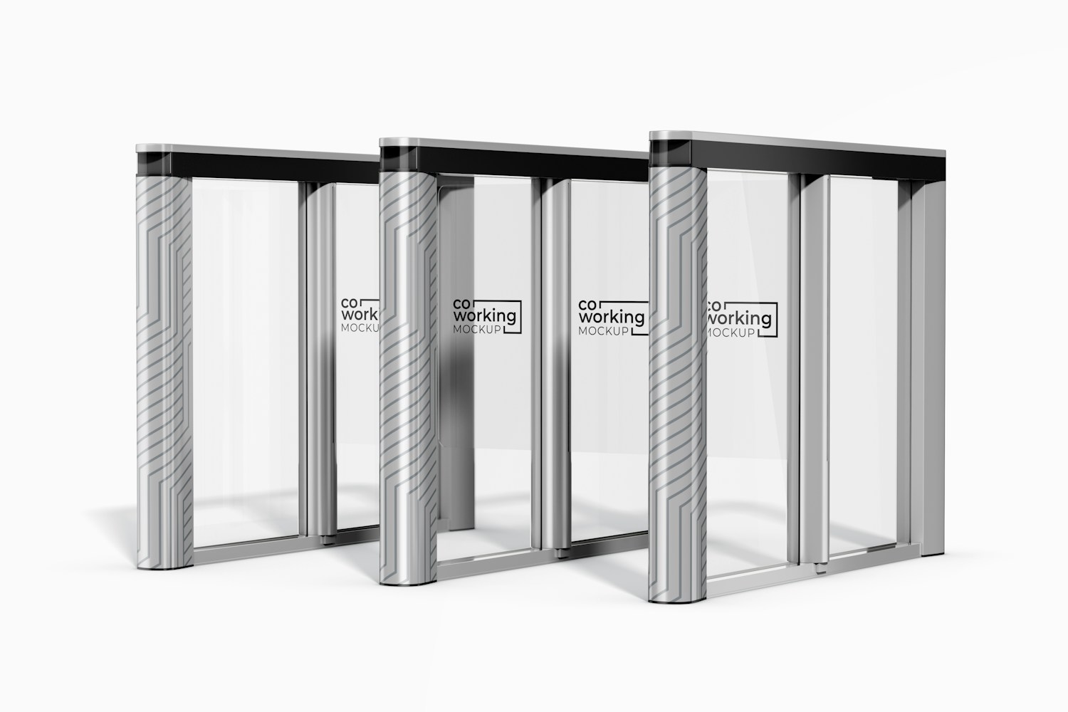 Access Control Turnstile Mockup, Right View