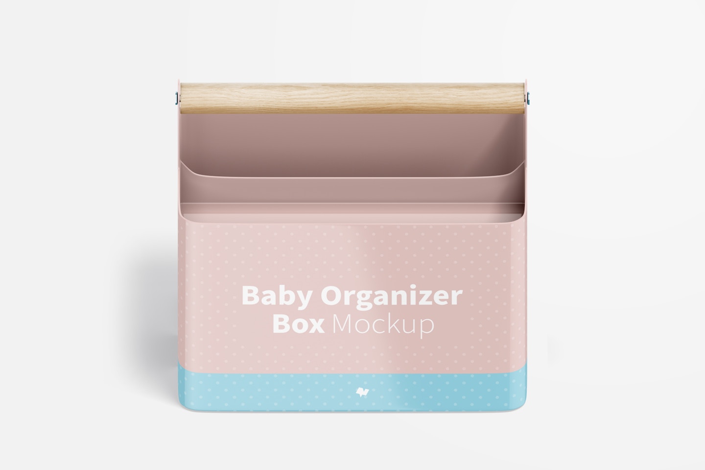 Baby Organizer Box Mockup, Isometric Front View