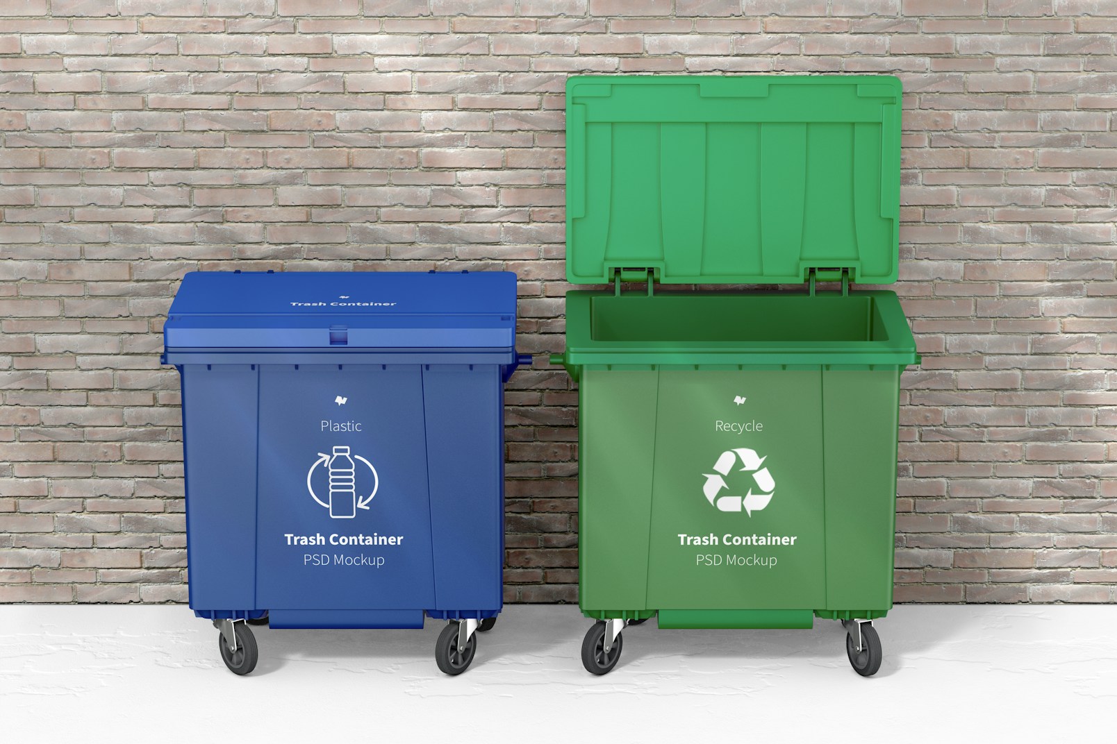 Trash Containers Mockup