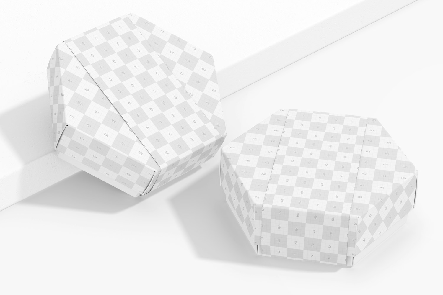 Maqueta de Cajas Hexagonales para Chocolate