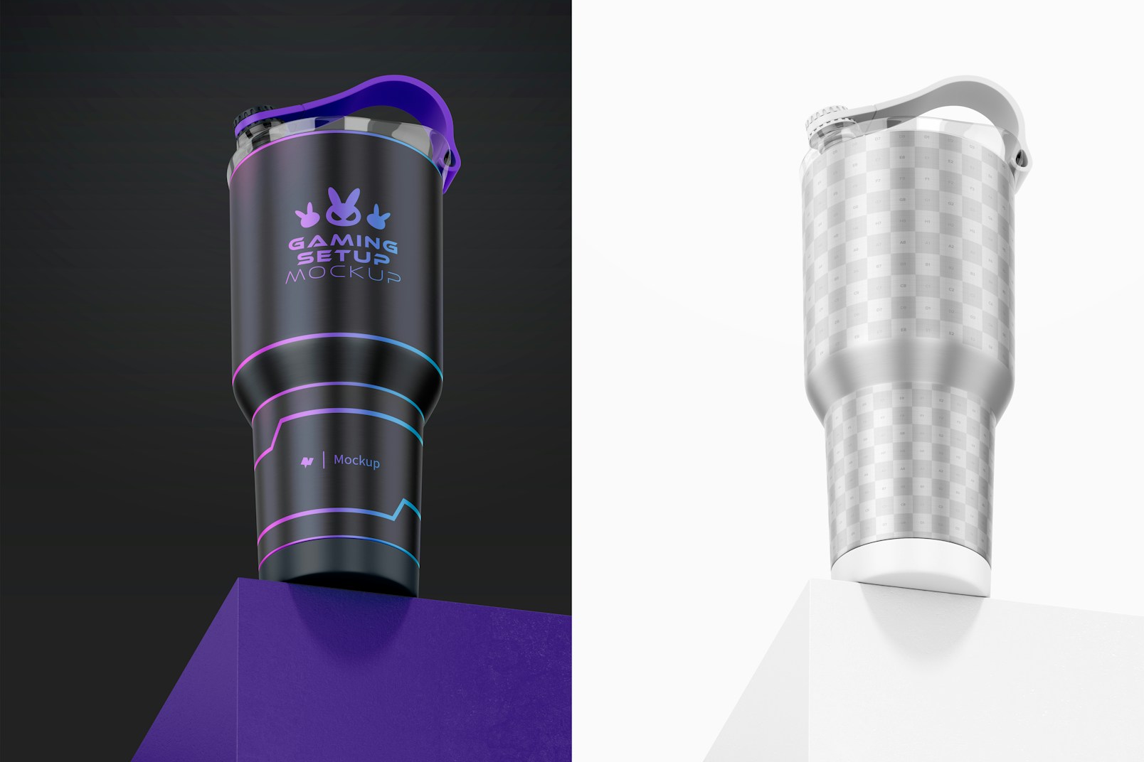 Tall Cup Mockup, Low Angle View