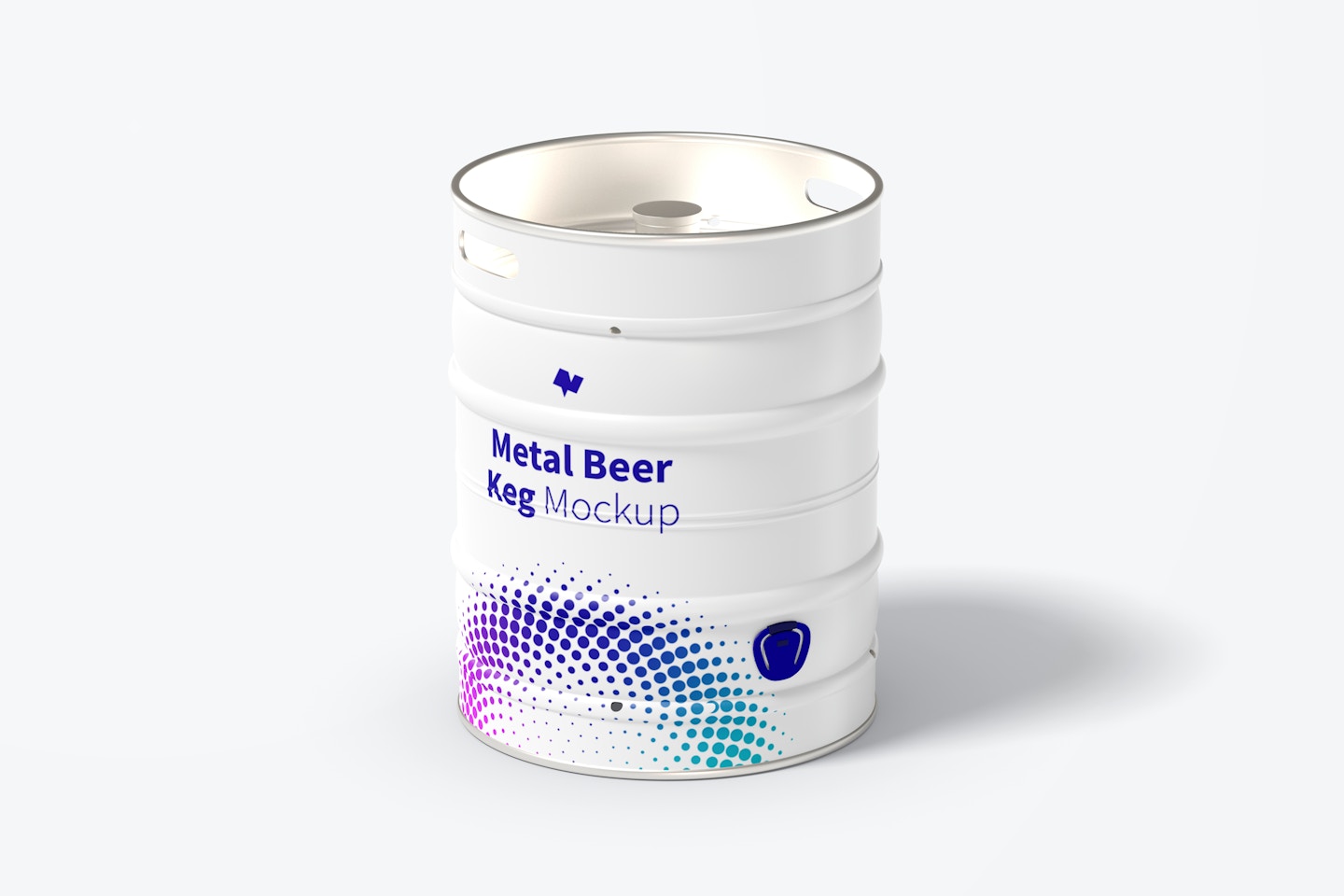 Maqueta de Barril de Cerveza de Metal