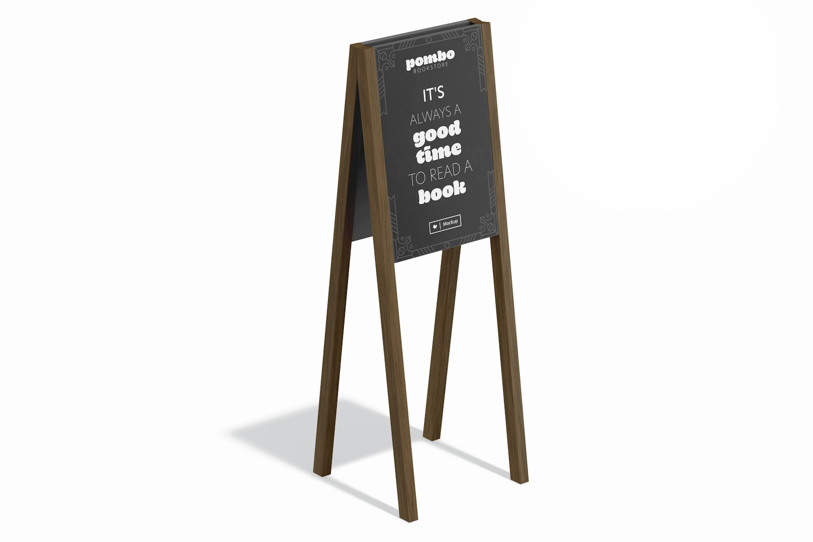 Long Legs Sign Mockup, Perspective