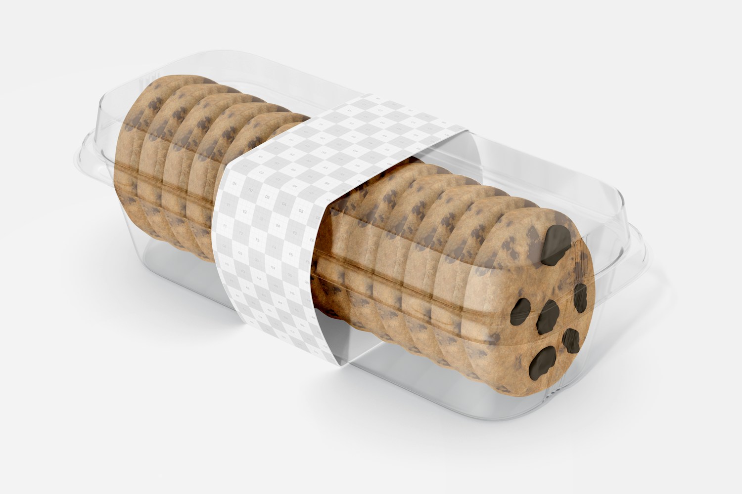 Maqueta de Caja Plástica para Galletas. Perspectiva Maqueta de Caja Plástica para Galletas. Perspectiva