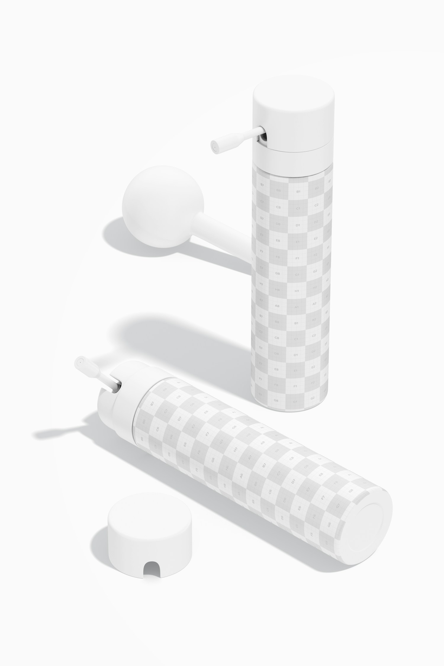 Large Facial Toner Bottles Mockup, Standing and Dropped
