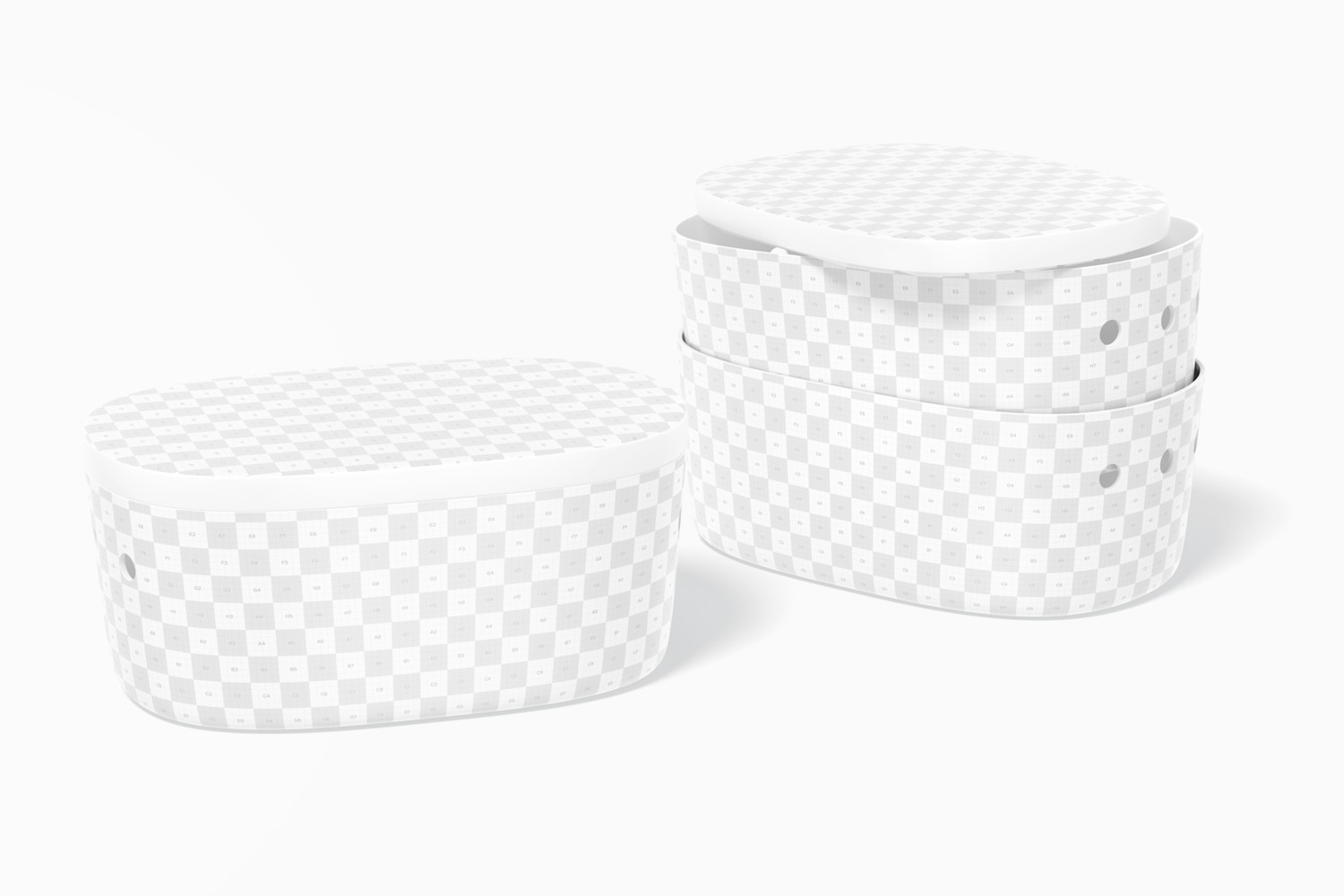 Breadbaskets Mockup, Stacked Breadbaskets Mockup, Stacked