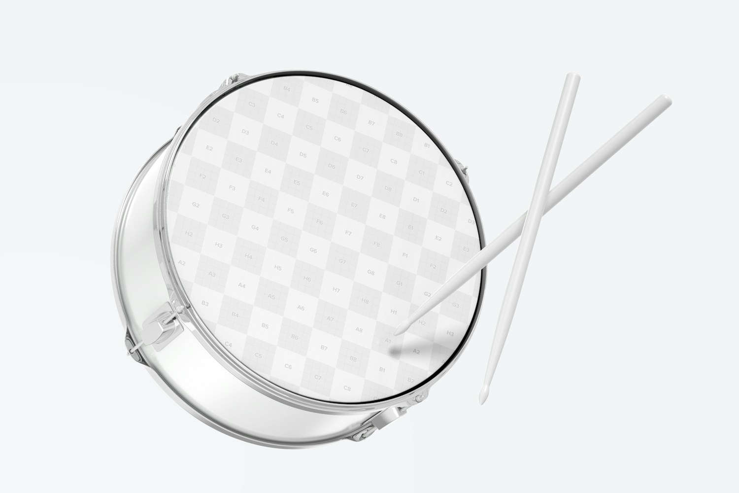 Drumhead Mockup, Falling Drumhead Mockup, Falling