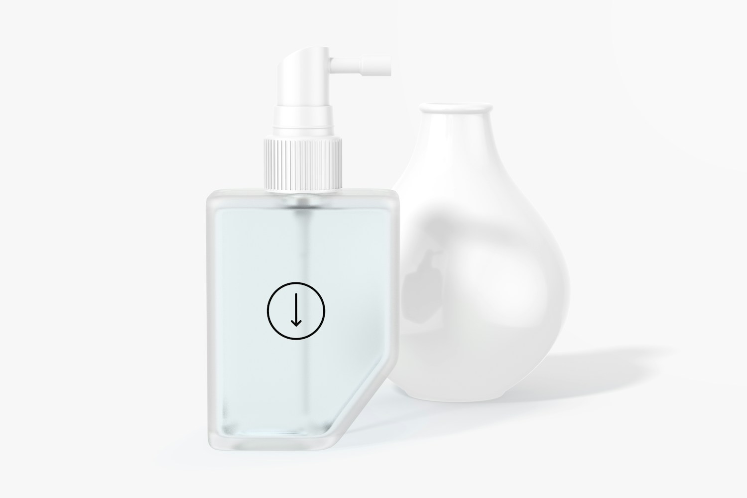 Facial Oil Bottle Mockup, Front View
