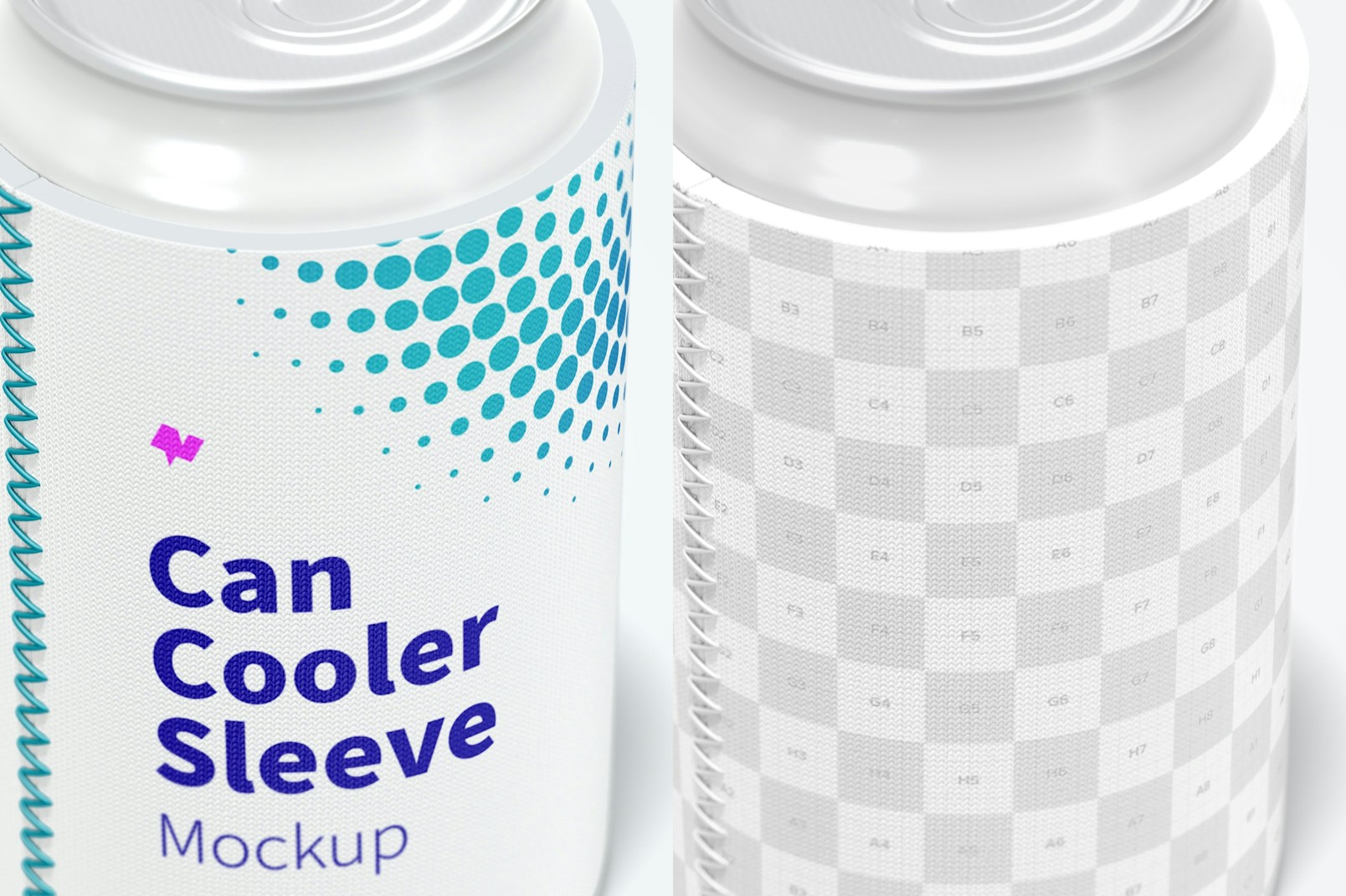 Neoprene 355 ml Can Cooler Sleeve Mockup, Close Up