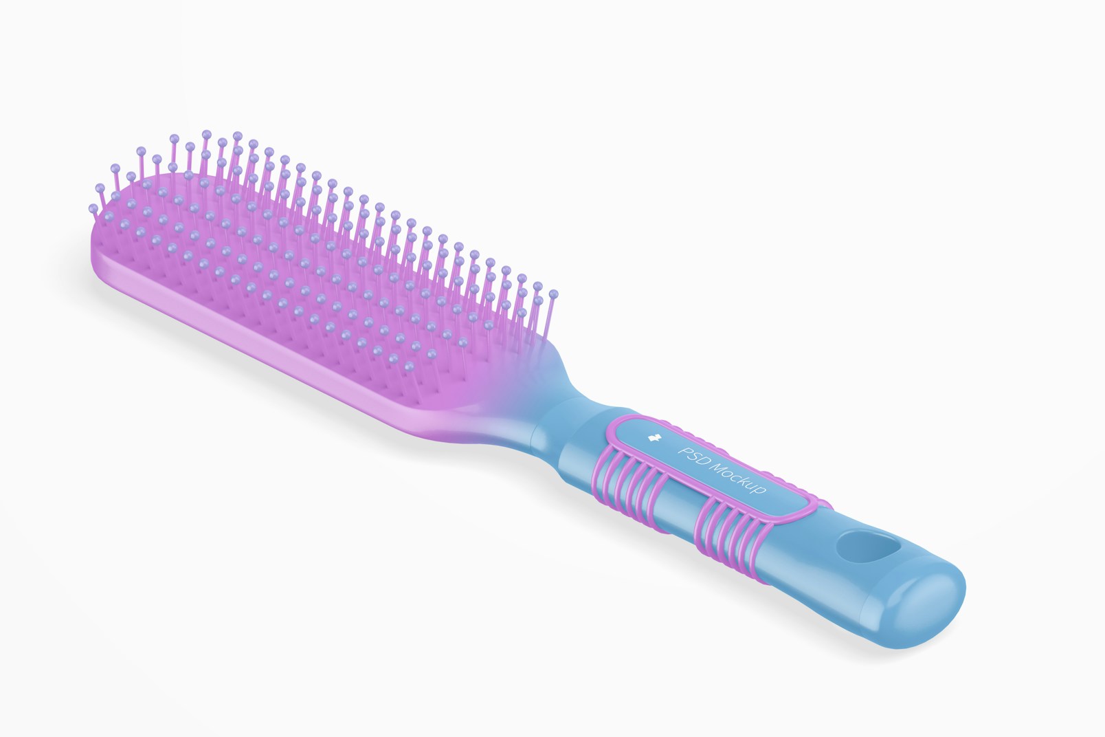 Professional Brush for Hair Mockup, Isometric Right View
