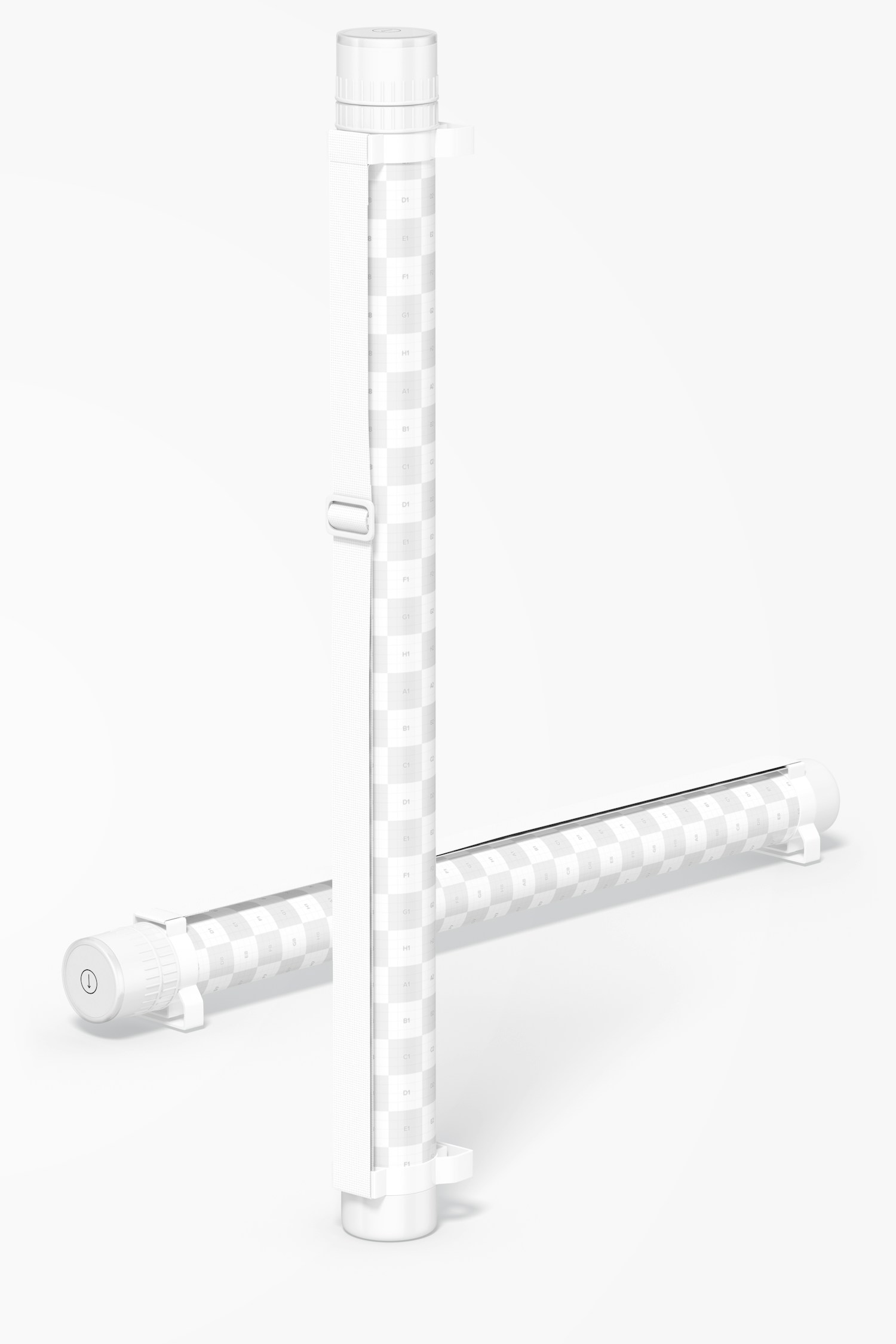 Blueprint Holder Mockup, Standing and Dropped