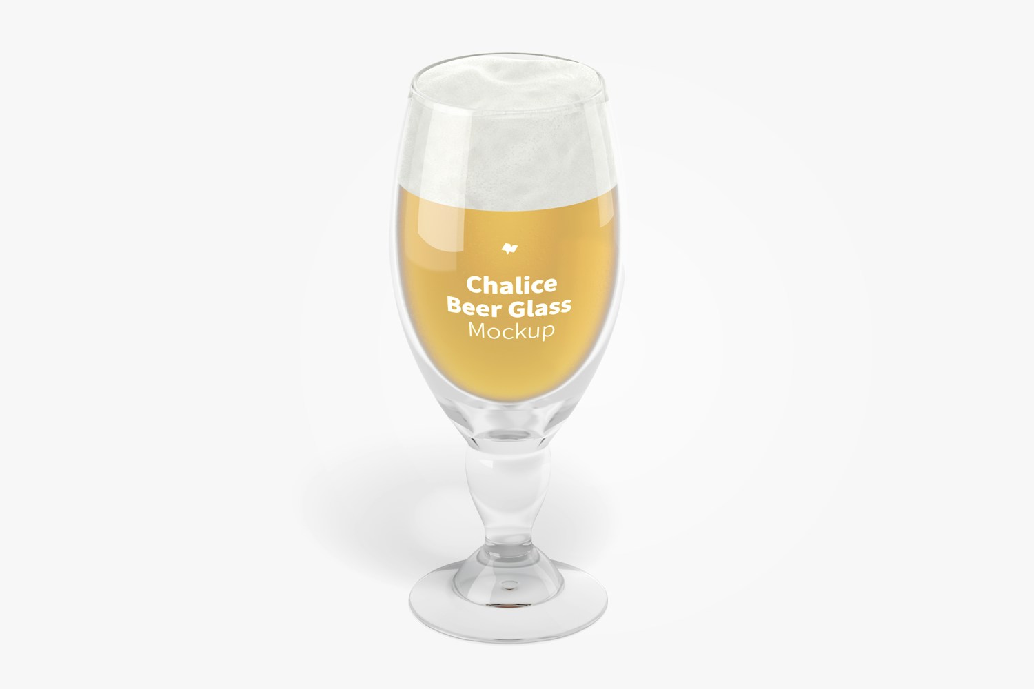 Chalice Beer Glass Mockup, Front View