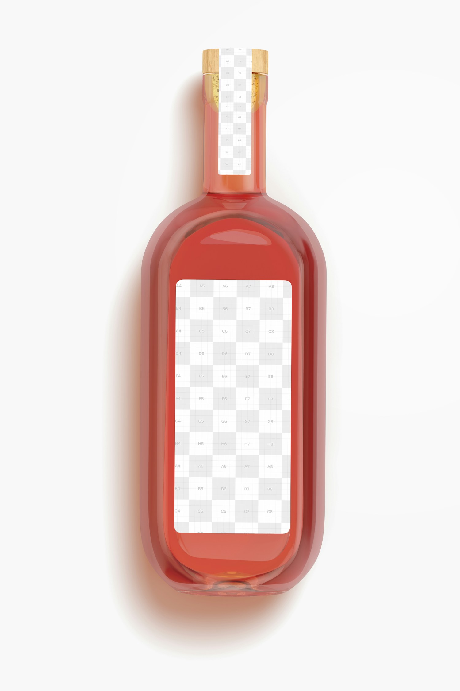 Whisky Bottle Mockup, Top View